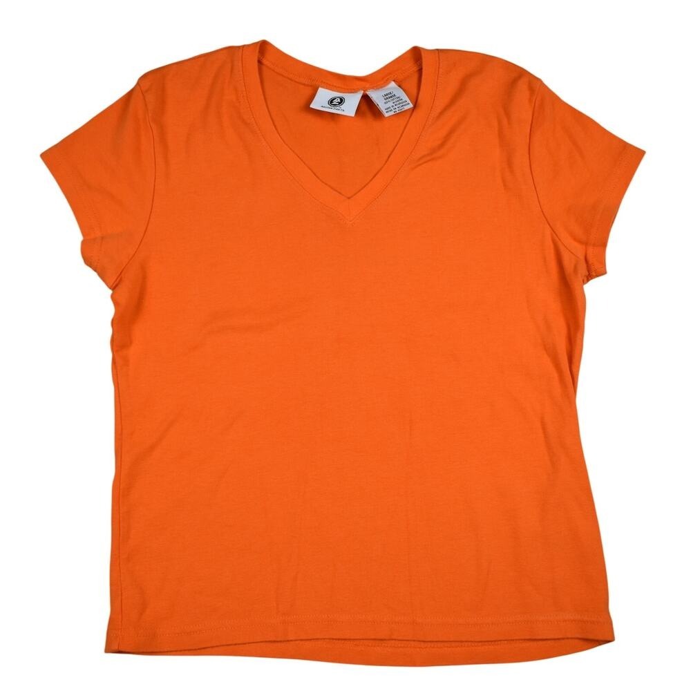 Y2K Orange Baby Tee Juniors L Cotton Knit Top Halloween Babydoll Softgirl Skater